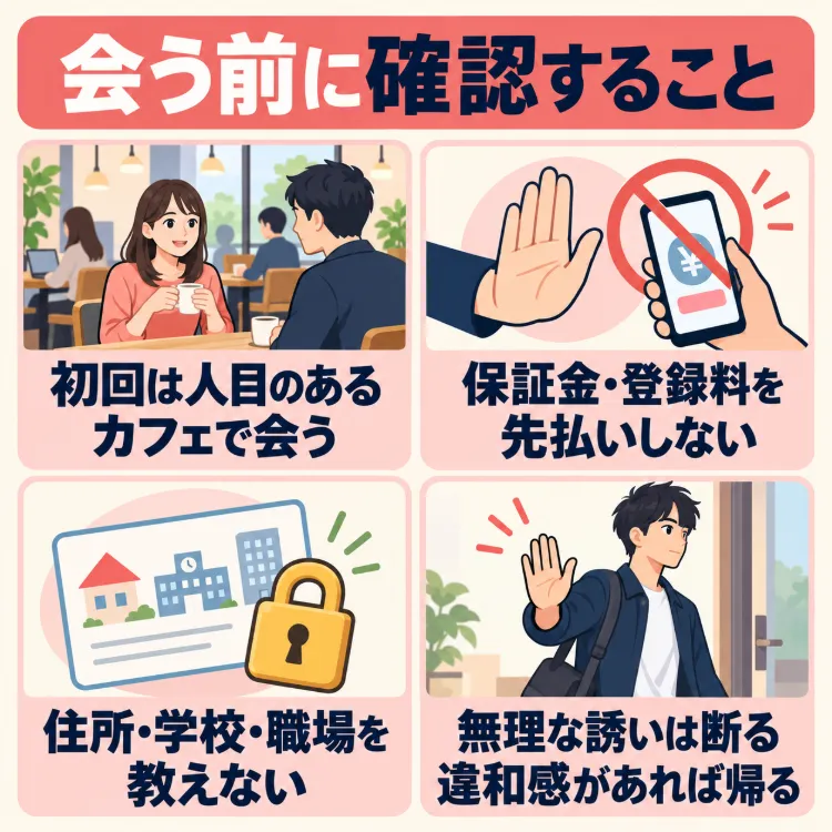 ママ活の顔合わせの注意点